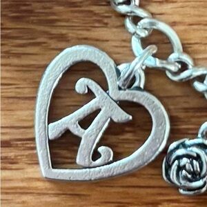 James Avery Silver Heart Charm Bracelet